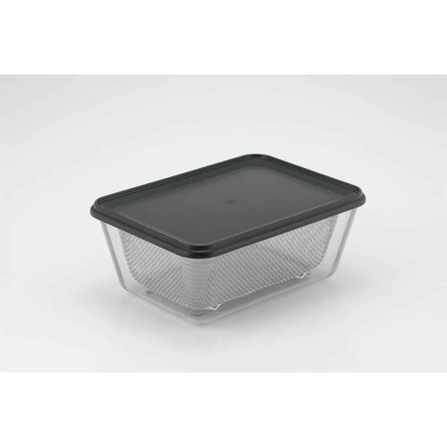 耐熱クリアバット&ザル 9点セット 蓋付き 日本製