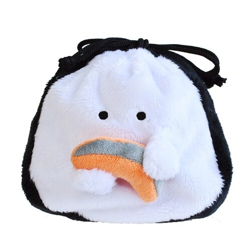 巾着 ポーチ ぎゅっとおにぎりさん 巾着ポーチ 鮭