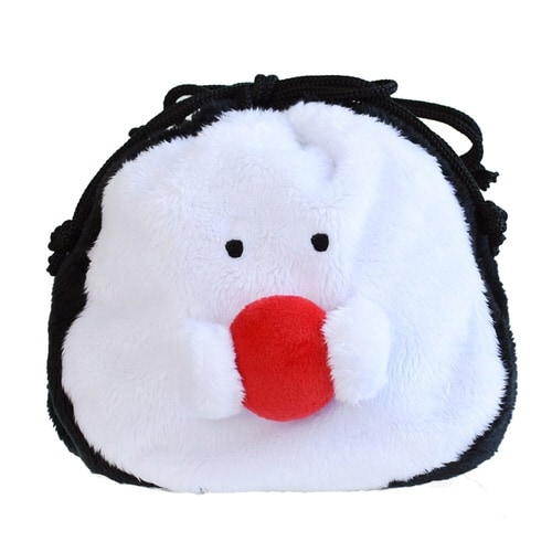 巾着 ポーチ ぎゅっとおにぎりさん 巾着ポーチ 梅