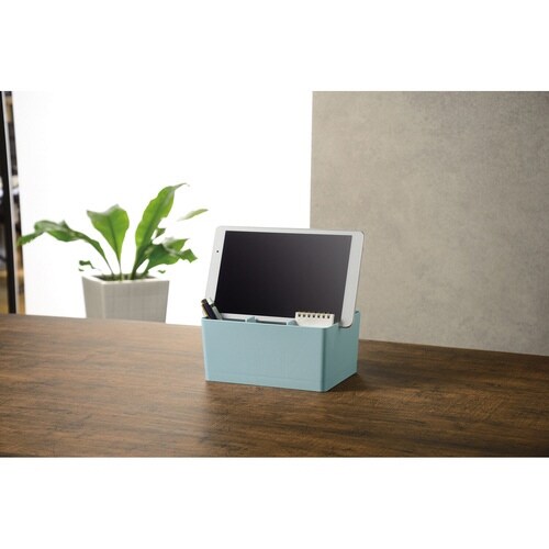 卓上 収納ケース デスクトートミニ ブルー