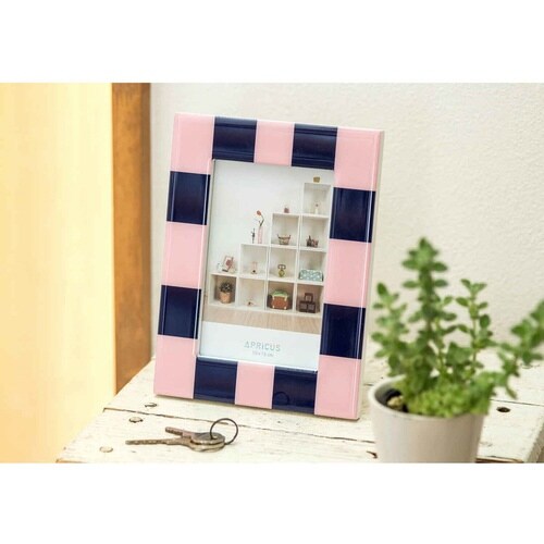 フォトフレーム アプリクス ネイビー×ピンク