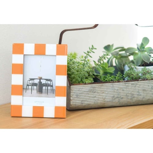 フォトフレーム アプリクス ホワイト×オレンジ