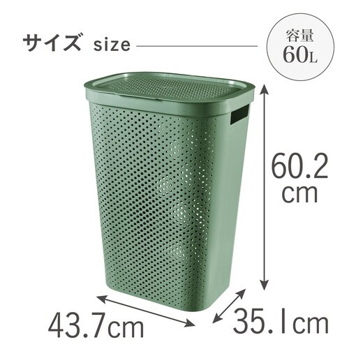 ランドリーバスケット CURVER グリーン