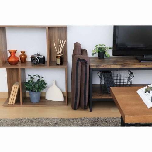 座椅子 1人掛け 幅41cm コンパクト ブラウン