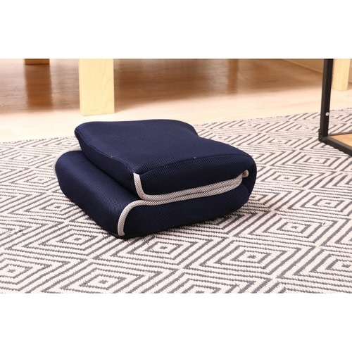 座椅子 1人掛け 折りたたみ 幅40cm ネイビー