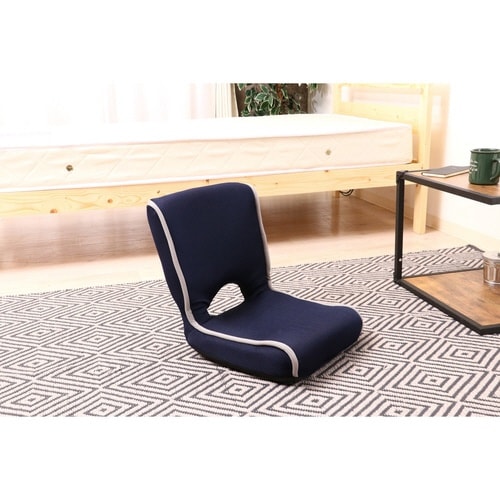 座椅子 1人掛け 折りたたみ 幅40cm ネイビー