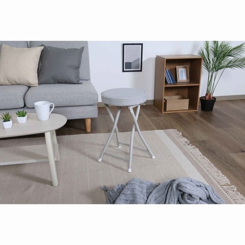 折りたたみ椅子 スツール グレー