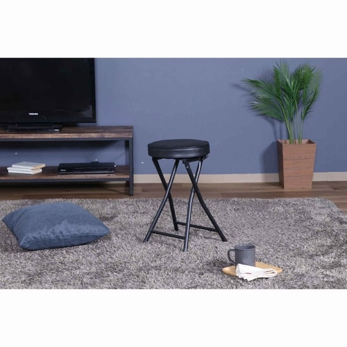 折りたたみ椅子 スツール ブラック