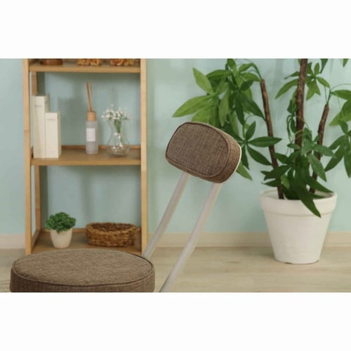 折りたたみ椅子 座面高50cm ブラウン