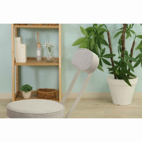 折りたたみ椅子 座面高50cm 背もたれ付 グレー