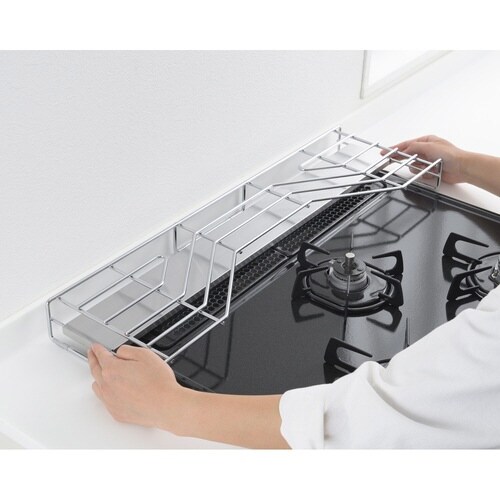 コンロ奥ラック 排気口カバー付き