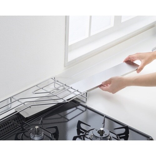 コンロ奥ラック 排気口カバー付き