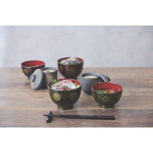 どんぶり 500ml 吉祥紋様 翠