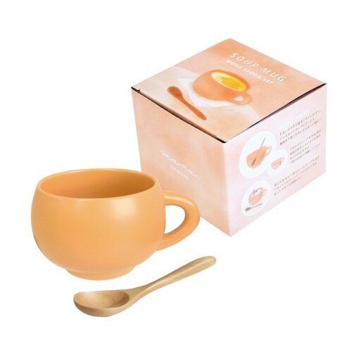 スープカップ スプーン付き 300ml オレンジ