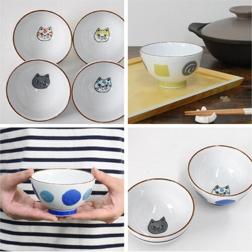 茶碗 ねこきぶん 飯碗 ブチ