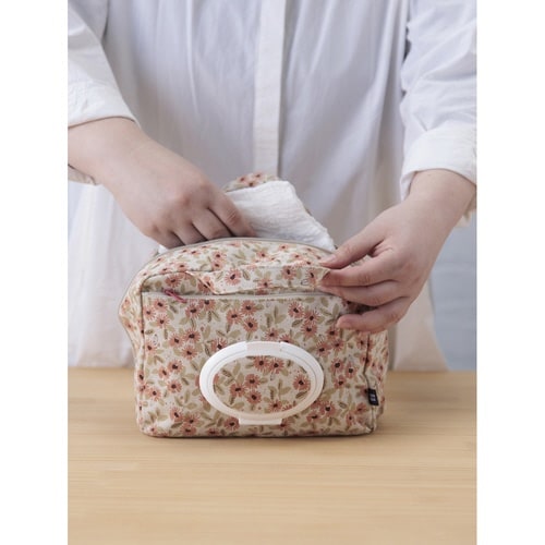 ポーチ ママポーチ 北欧小花 ピンク