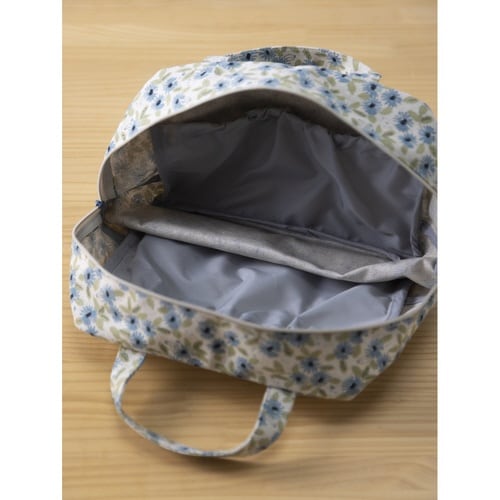 ポーチ ママポーチ 北欧小花 サックス