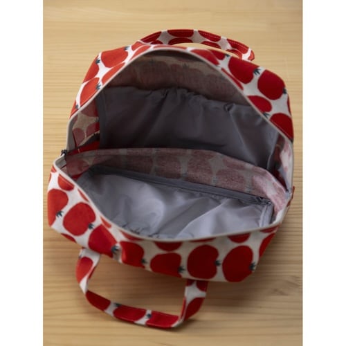 ポーチ ママポーチ 北欧小花 レッド