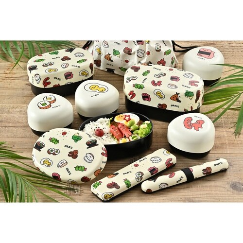 弁当箱 570ml 2段 布貼小判弁当 570