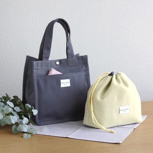 ランチバッグ 保冷巾着付ランチトート