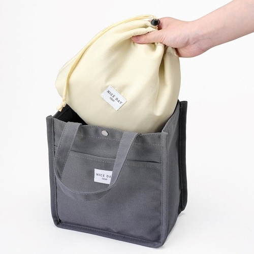 ランチバッグ 保冷巾着付ランチトート