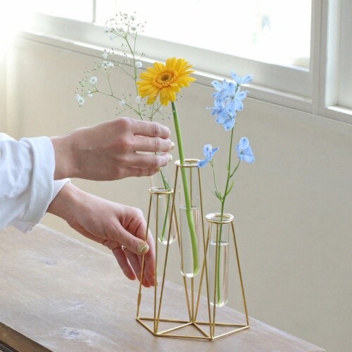 花瓶 インブルーム 3連フラワーベース