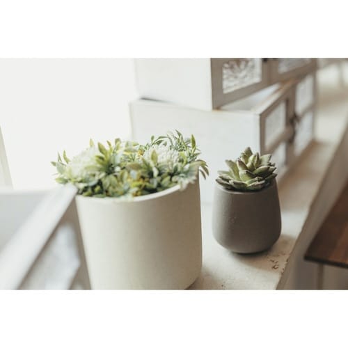 植木鉢 モノクローム ポット L ホワイト