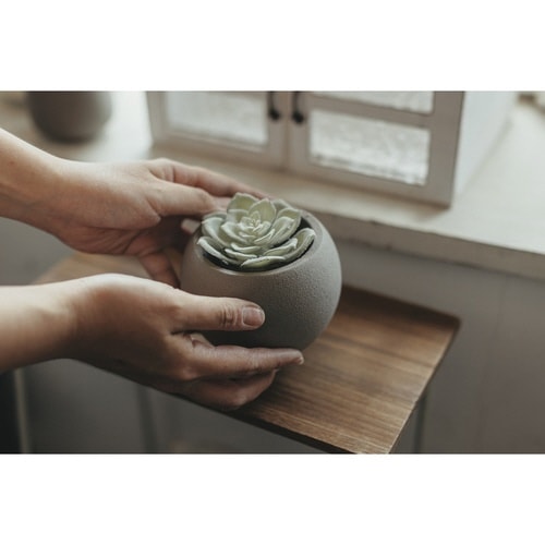 植木鉢 モノクローム ポールポット S ホワイト