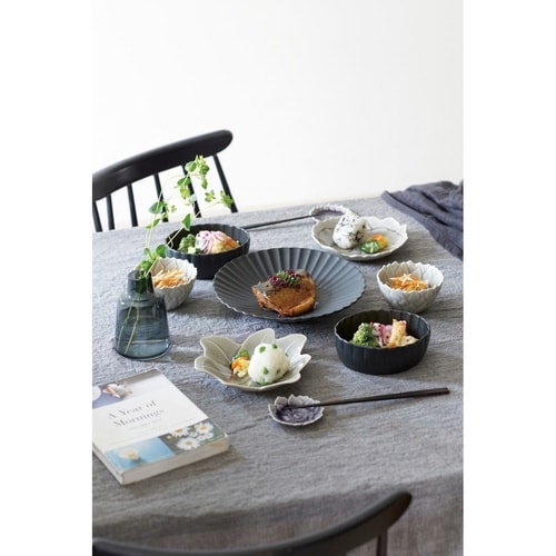 ボウル 14cm 輪花皿 花皿 くろべに