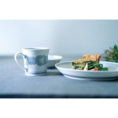 プレート 23cm ブロッサム 磁器 グレー