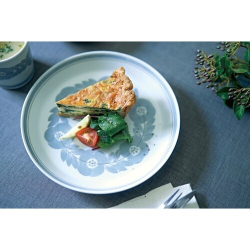 プレート 23cm ブロッサム 磁器 グレー