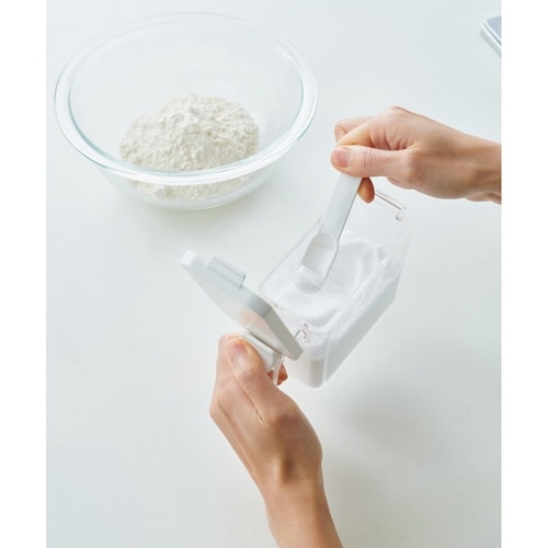 調味料ポット 450ml プッシュ式 ホワイト