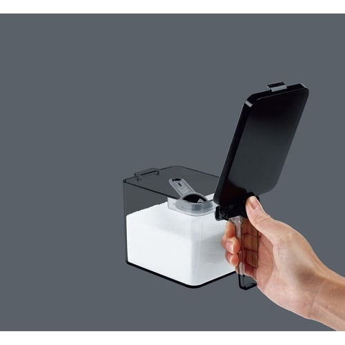 調味料ポット 700ml プッシュ式 ブラック