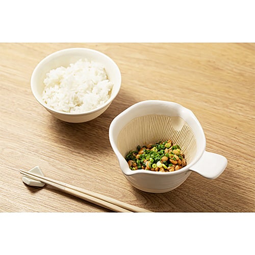 &NE ハレとケ 萬古焼 納豆鉢 白
