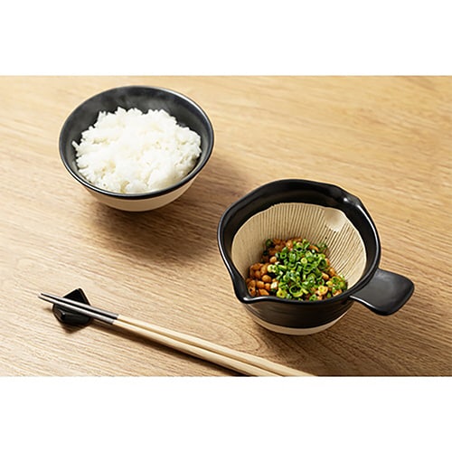 &NE ハレとケ 萬古焼 納豆鉢 黒