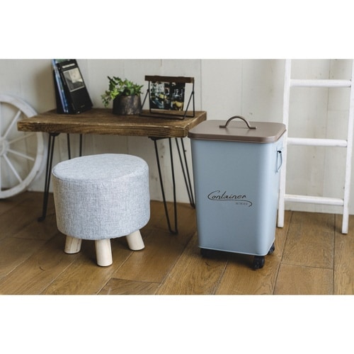 スツール ミニ 円型 座面高28cm グレー