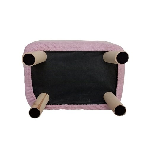 スツール ミニ 長方形 座面高28cm ピンク