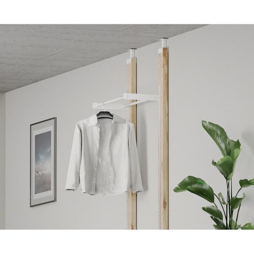ハンガー 伸縮ハンガーバー 50cm ホワイト