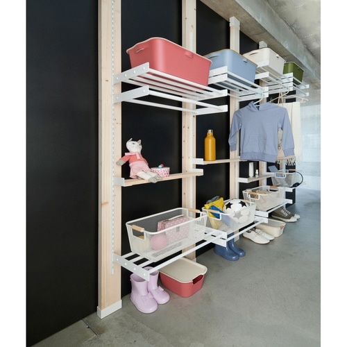 ハンガー 伸縮ハンガーバー 50cm ホワイト