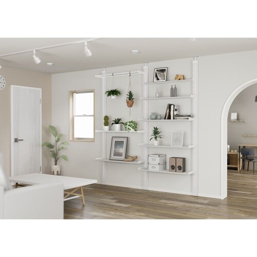 ハンガー 伸縮ハンガーバー 70cm ホワイト