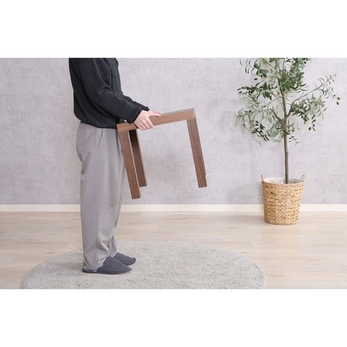 ミニテーブル スクエア ブラウン