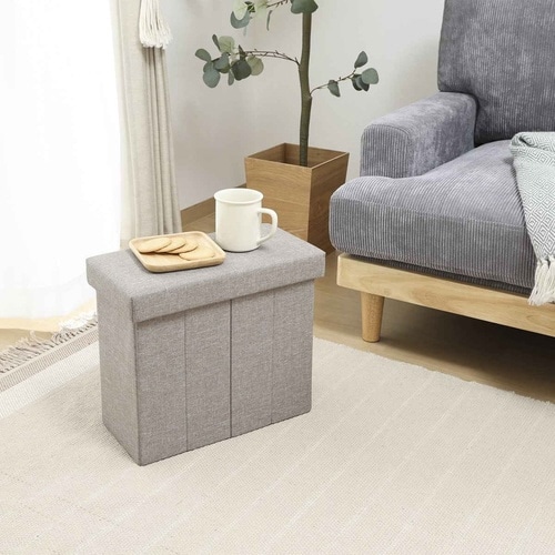 収納スツール スリムタイプ グレー