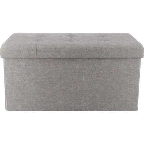 収納スツール ベンチタイプ グレー