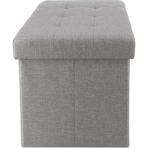 収納スツール ベンチタイプ グレー