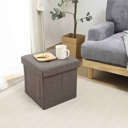 収納スツール 座面正方形タイプ チャコール