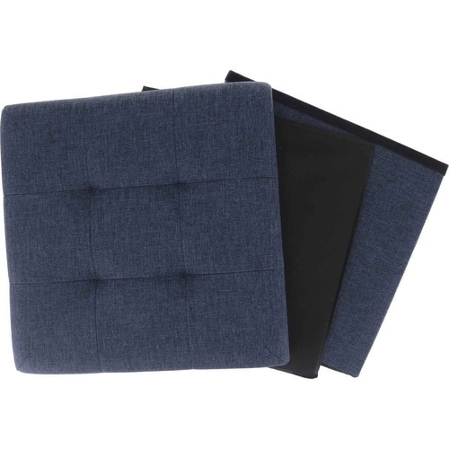 収納スツール 座面正方形タイプ ネイビー