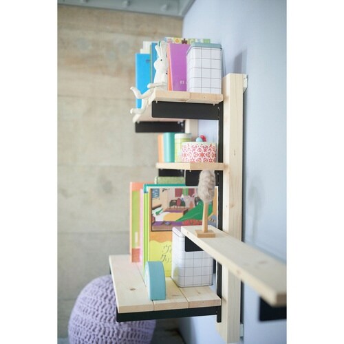 棚受 19cm ラブリコ アイアン ブラック