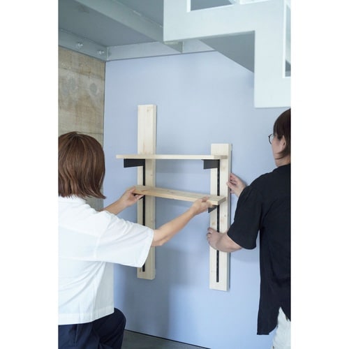 棚受 19cm ラブリコ アイアン ブラック