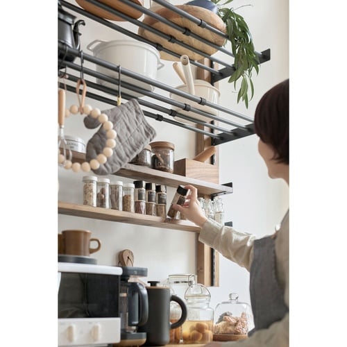 レール 90cm ラブリコ 棚 壁面収納 ブラック