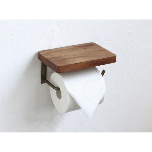 トイレットペーパーホルダー アカシア ゴールド